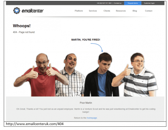 emailcentreerror404page