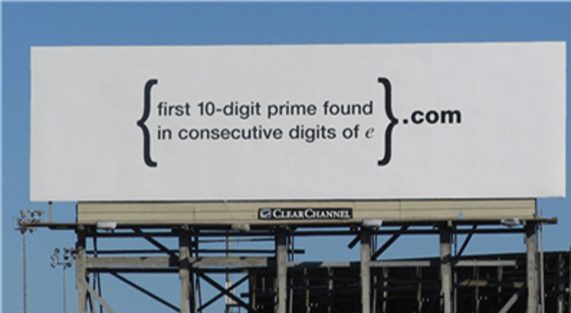 Google recruitment billboard