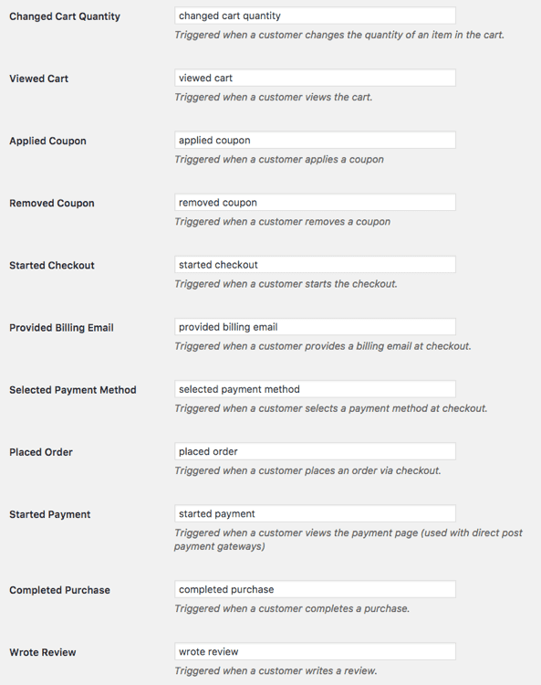 Google Analytics tracking