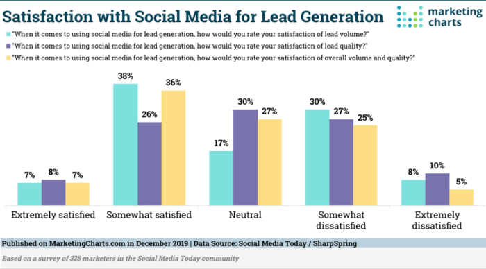 Satisfaction with social media lead generation